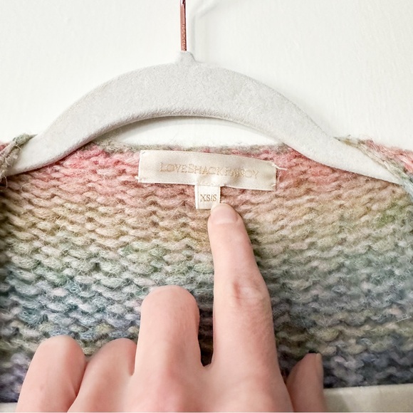 LoveShackFancy Brady Rainbow Wool Knit Belted
Shawl Cardigan Size XS/S - Picture 9 of 14